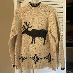 Vintage Eddie Bauer Wool Moose Sweater